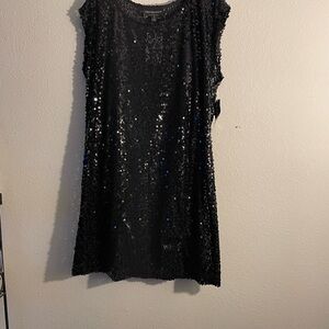 C&C California Black Sequin Dress